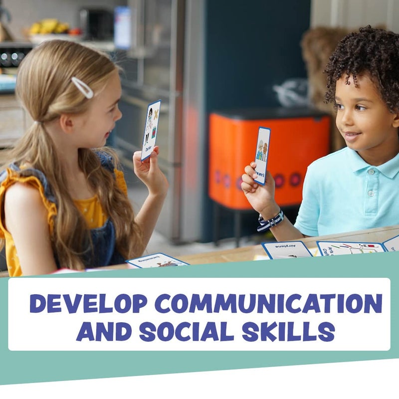 Amonev My Out and About Activity Cards 27 Flash Cards for Visual aid Special Ed, Speech Delay Non Verbal Children and Adults with Autism or Special Needs - Image 4